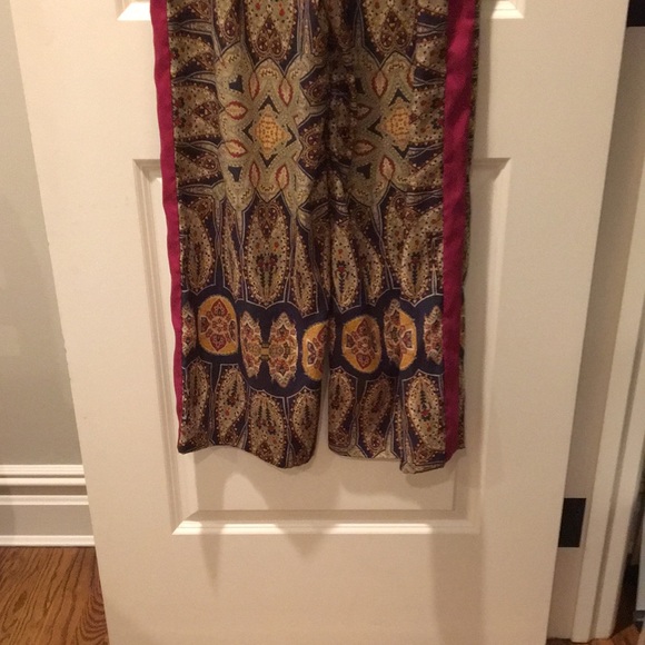 Zara paisley scarf print wide leg pants - Picture 7 of 12